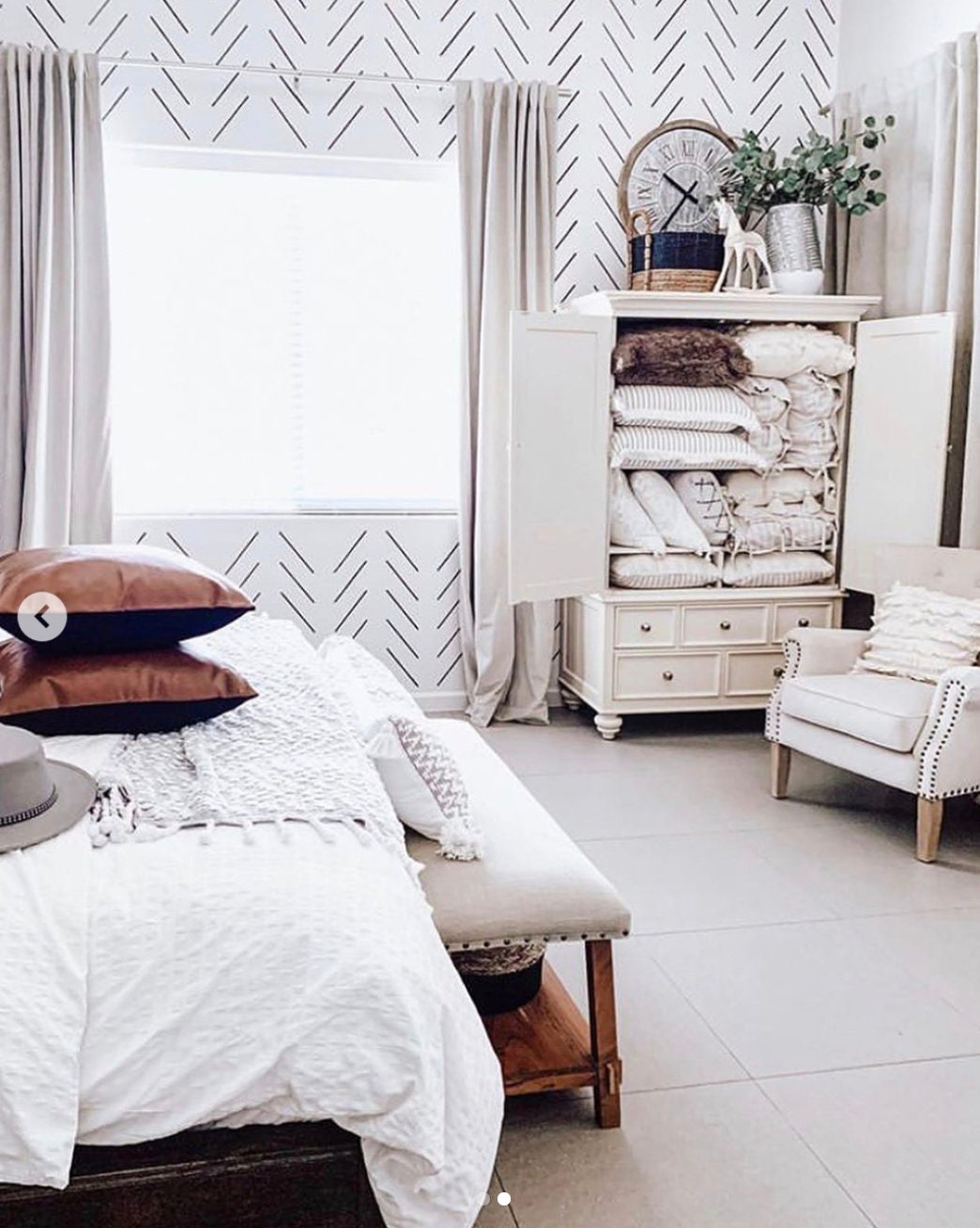 Ella Herringbone Wall Stencil Geometric Wall Stencil for Etsy Canada