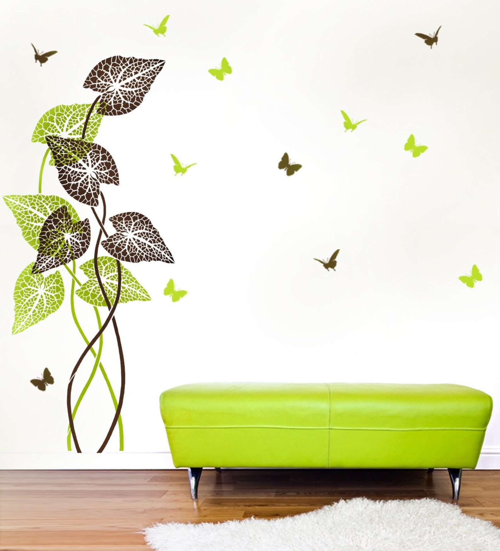 Large Stencil Tropical Plant Wall Stencils for Easy Decor Etsy