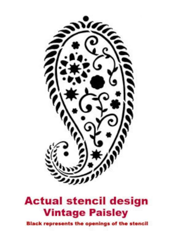 Wall Stencil Vintage Paisley MED Reusable Paisley Stencils for Walls Stencil  for Wall Painting Wall Paint Stencils Better Than Decals - Etsy