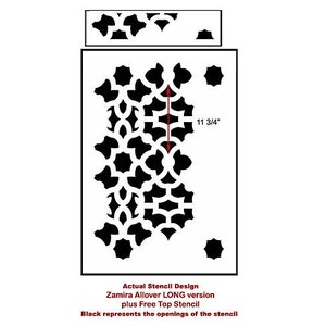 Moroccan Stencil Zamira Long Reusable Wall stencil patterns instead of wallpaper Quality stencils for DIY decor image 5