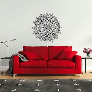 Prosperity Mandala Stencil For Walls MANDALA WALL STENCIL Large Wall Stencil for Painting Stencil on Wood Better than Mandala Decals image 6