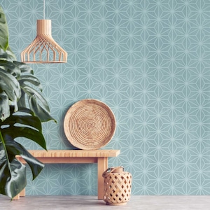 Origami Star Wall Stencil - Modern Japanese Star Stencil for A Quick and Easy Room Update - Cost Effective Alternative to Wallpaper