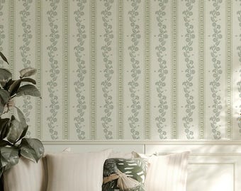 Carnation Charm Stripe Stencil - Add Timeless Cottage Charm with a Stencil - Reusable Wall Pattern - Wall Stencils for Painting
