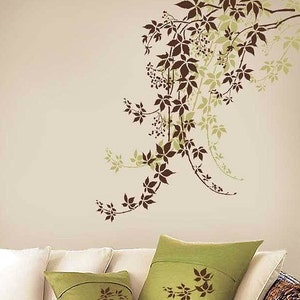 Wall Stencil Virginia Creeper MED. -  Reusable Stencils better than Decals