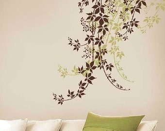 Wall Stencil Virginia Creeper MED. -  Reusable Stencils better than Decals