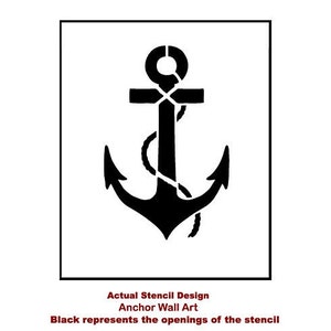 Anchor Wall Art Stencil Large Size Reusable Stencils DIY Home Décor Easy DIY image 5