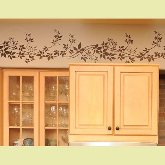 12-Pack Large Flower Border Stencils - Reusable Floral Edge Painting Templates For Baking & Crafts