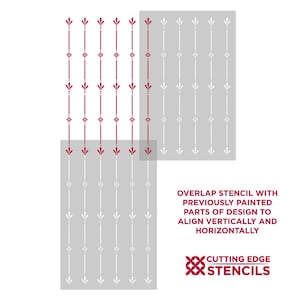 Windsor Garden Stripe Stencil - Reusable Wall Pattern - Vintage Style Wall Stencil for DIY Room Upgrade - Try Stencils Instead of Wallpaper image 6