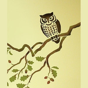 STENCIL Wise Owl MED Reusable wall stencils better than decals DIY decor image 2