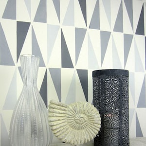 Geo Allover Stencil - Large - Reusable stencils for  DIY wall decor - better then wallpaper!