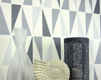 Geo Allover Stencil - Small - Reusable stencils for  DIY wall decor - Better than wallpaper!