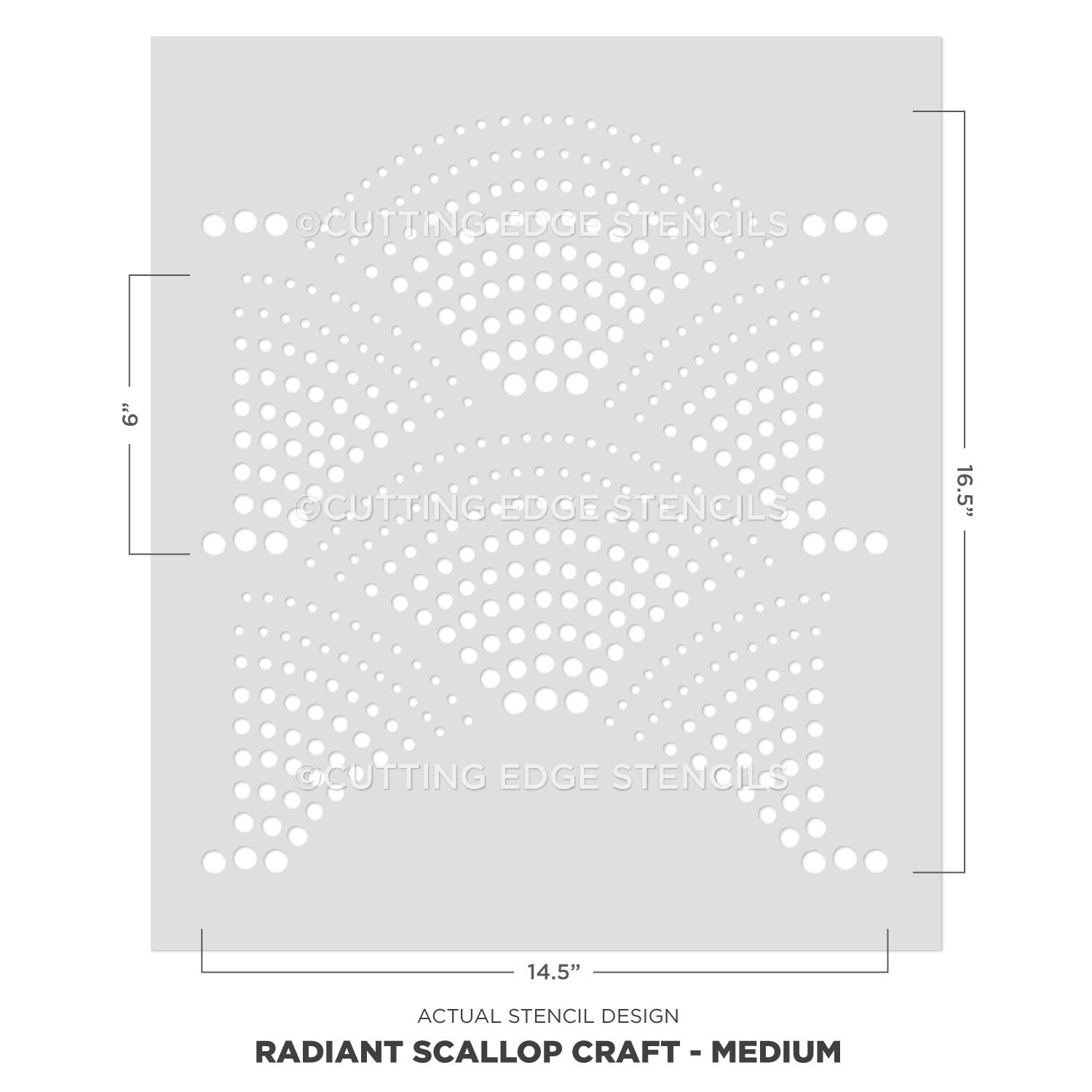 Radiant Scallop Furniture Stencil FURNITURE STENCILS Etsy