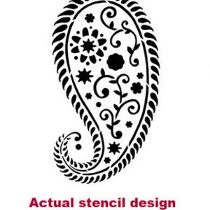 Stencil Vintage Paisley SM Reusable stencils for DIY home decor, fabric, furniture image 5