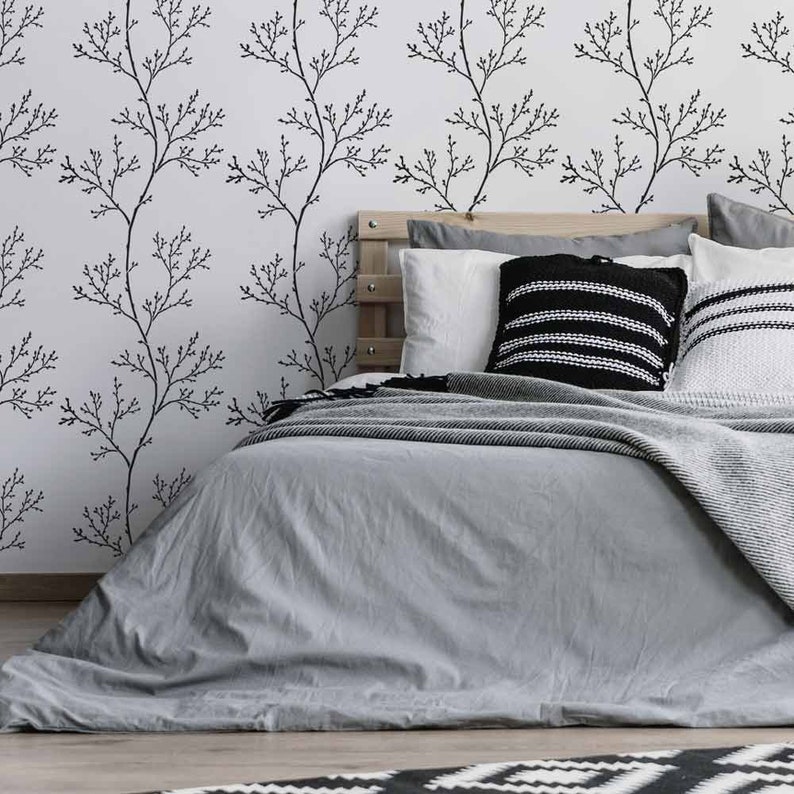Spring Branches Wall Stencil LARGE WALL STENCIL for Easy Etsy