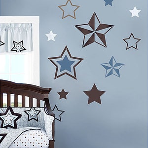 7 Stars Stencil Kit - Wall Art - Nursery Stencil - Kids Room Decor - DIY Wall Design - Reusable Stencils for walls