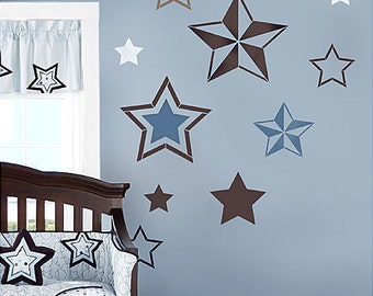 7 Stars Stencil Kit - Wall Art - Nursery Stencil - Kids Room Decor - DIY Wall Design - Reusable Stencils for walls