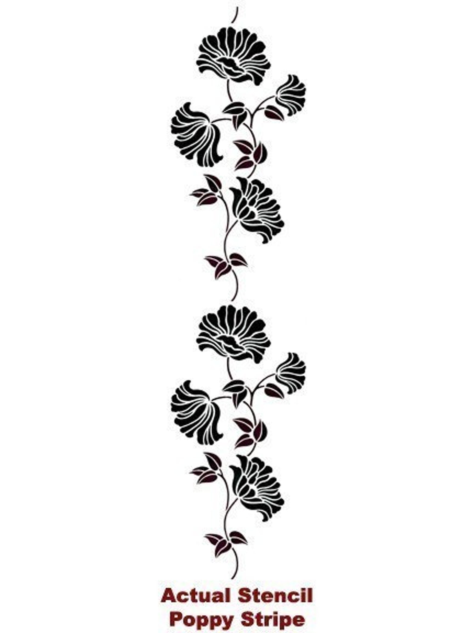 Wall Stencil Poppy Stripe Reusable Stencil for Easy Wall and Etsy