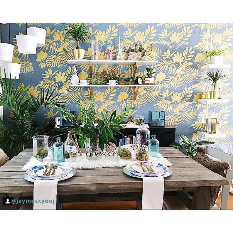 Tropical Dreams Wall Stencil Reusable LARGE WALL STENCILS Etsy