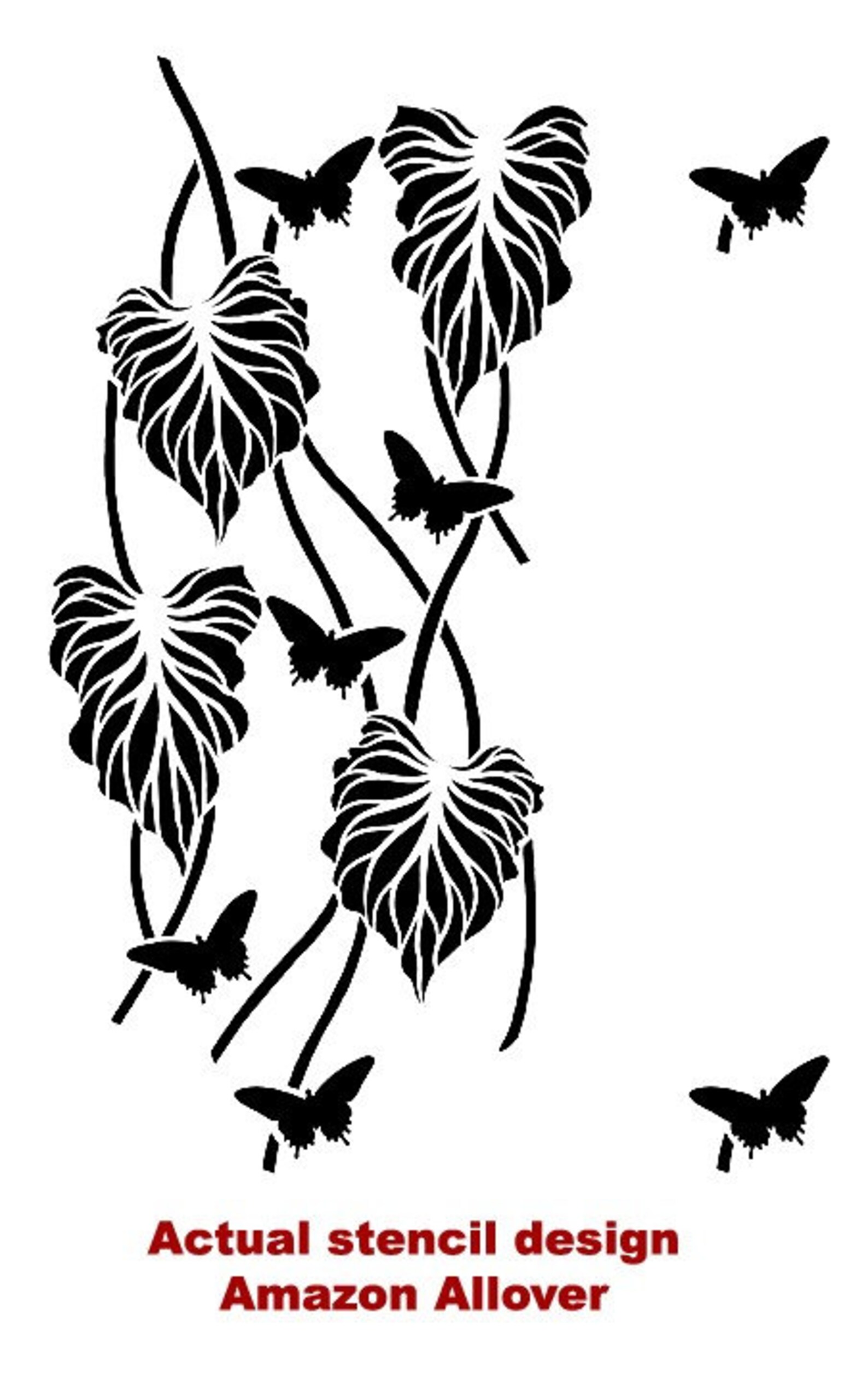 Large Stencil Amazon Wallpaper Stencils for DIY Home Decor Etsy