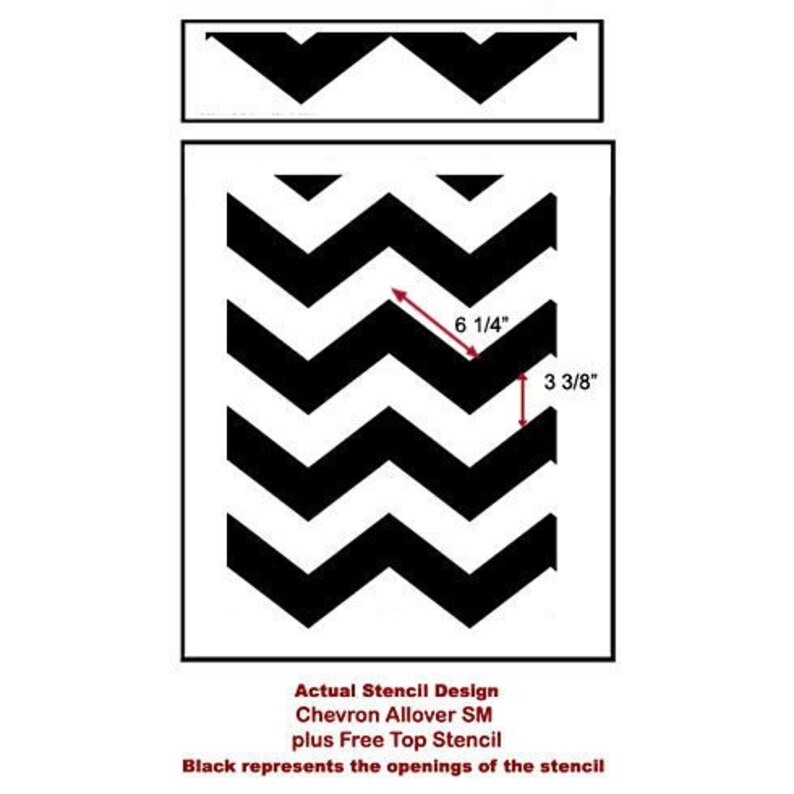 Chevron Allover Stencil - Small Scale - Reusable Stencil Patterns for ...
