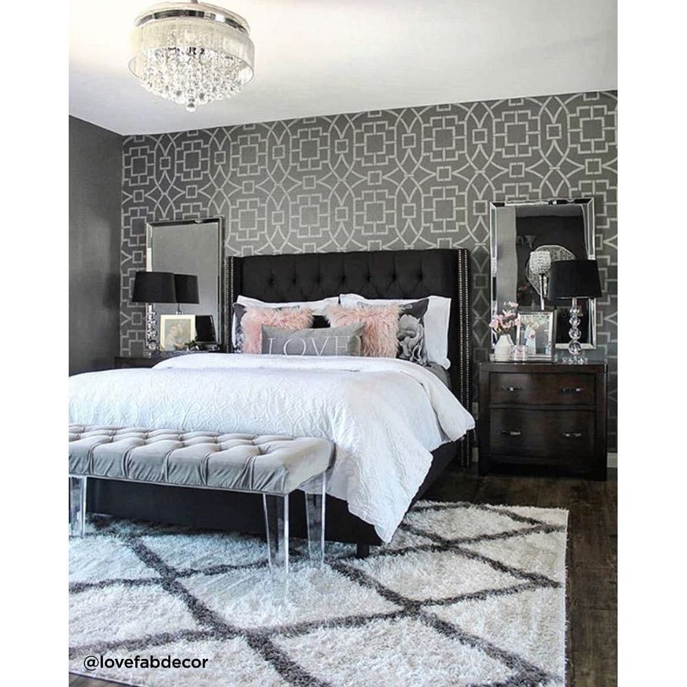 Tea House Trellis Stencil LARGE WALL STENCILS Instead of Etsy UK