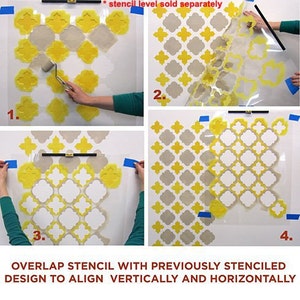 Moroccan Tiles Wall Pattern Stencil - Reusable Stencil Patterns for ...