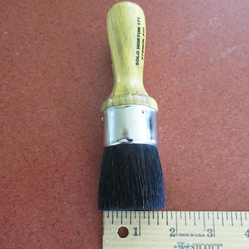Large Stencil Brush 1.5 Black Bristle Great for Rugs Etsy