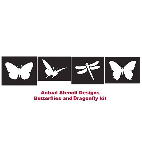 Reusable Butterfly and Dragonfly Stencils 4 Pc Kit - Easy Wall Decor ...