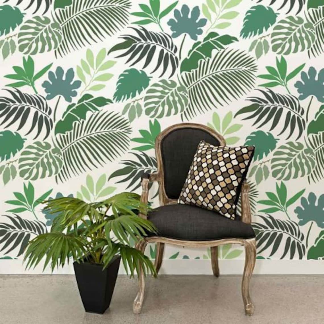 Tropical Dreams Wall Stencil Reusable LARGE WALL STENCILS Etsy