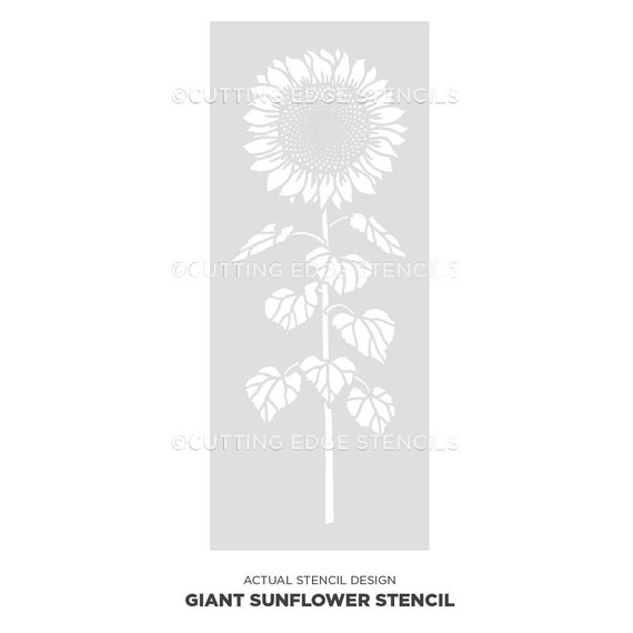 Sunflower Stencil - Reusable Color, Draw, Paint Custom Stencil Art