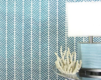 Herringbone Stitch Stencil - LARGE WALL STENCILS instead of Wallpaper - Easy to Use Wall Stencils for a Room Update - Stencils for Walls