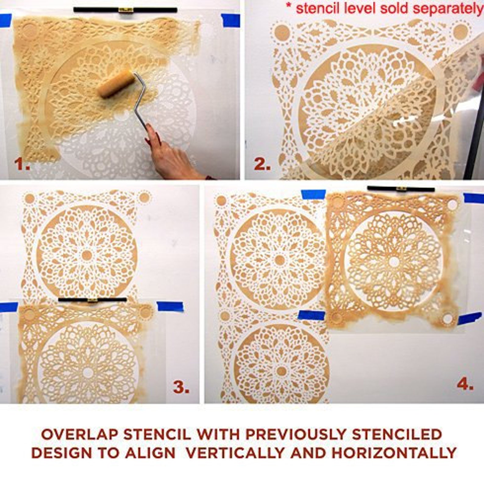 Charlotte Allover Stencil Pattern Reusable Stencil Patterns Etsy