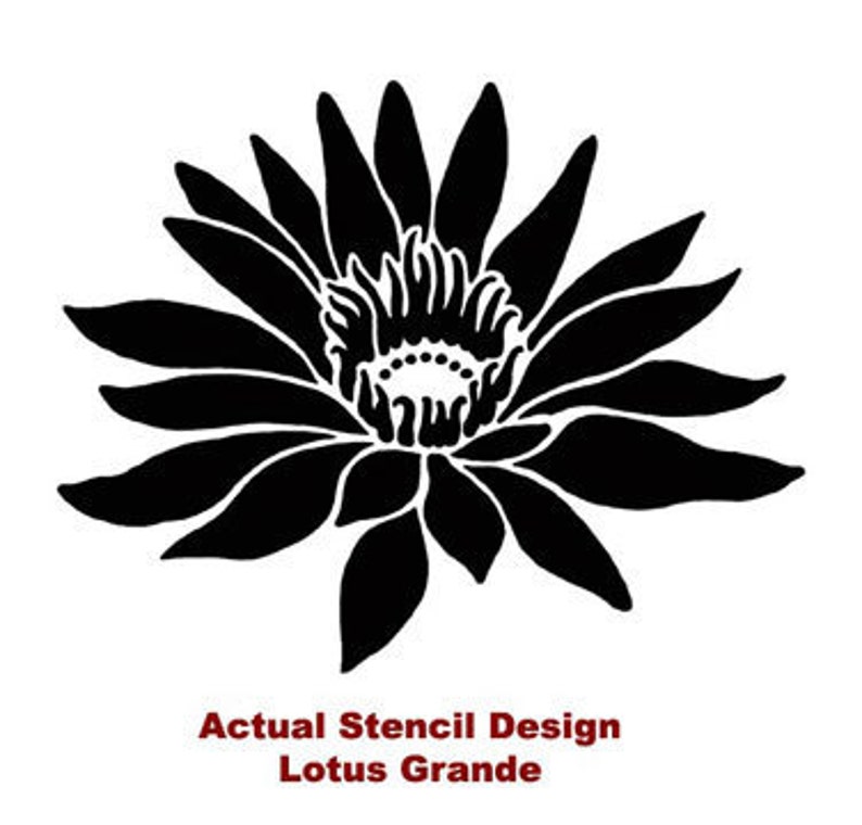 Flower Stencil Lotus Grande SM Reusable stencils better than Wall Decals image 5