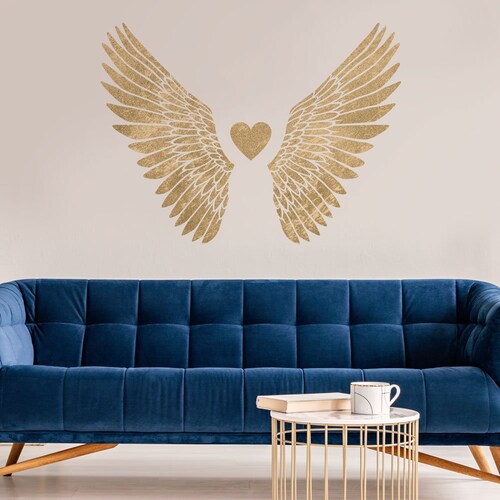 Angel Wings Wall Stencil - Perfect Stencil For a Photo Backdrop - Uplifting and Inspiring Design for DIY Wall Mural