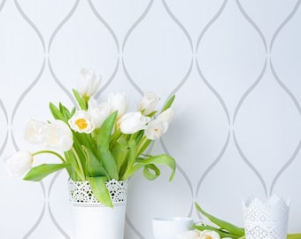 Serenity Allover Stencil Design - Size: Small - Better than Wallpaper - Perfect For a Quick, Easy, and Fun DIY Wall Improvement