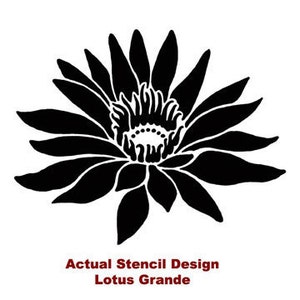 Large Flower Stencil Lotus Grande MED Reusable stencils instead of Wall Decals Lotus Stencil for Zen Decor Flower Stencil for Painting image 4