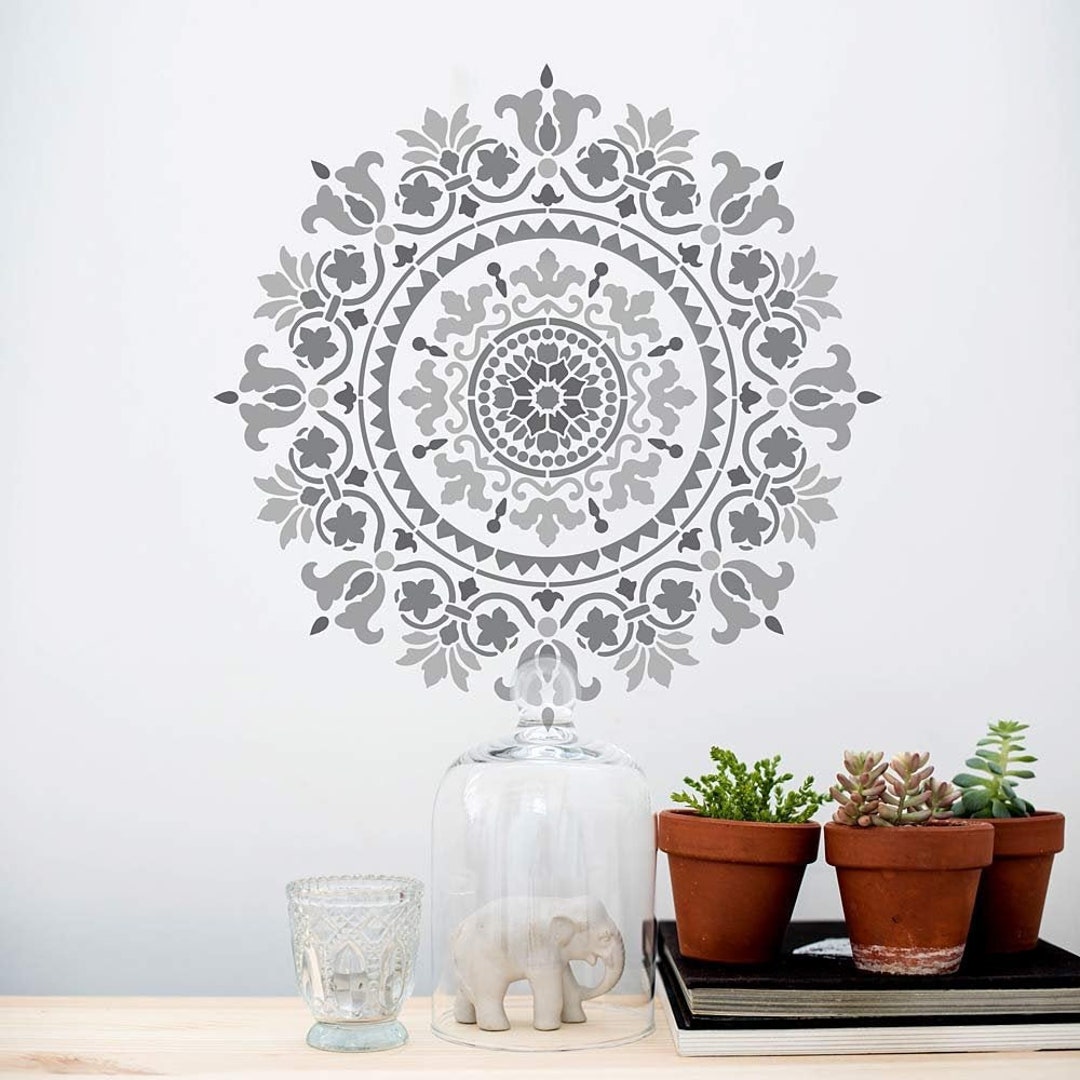 190Cm Giant Mandala Enorme Ronde Bloem Traditionele Stencils Te Schilderen Sjablonen Voor Muren Schilderen Sjabloon Op De Muur Decor Gips Grote Ambachten Size Koelkasten Baksteen