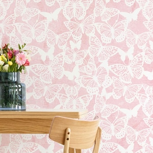 Butterfly Magic Wall Stencil - Elegant Butterfly Pattern for DIY Wall Upgrade - Large Wall Stencil - Great for Painting a Nursery
