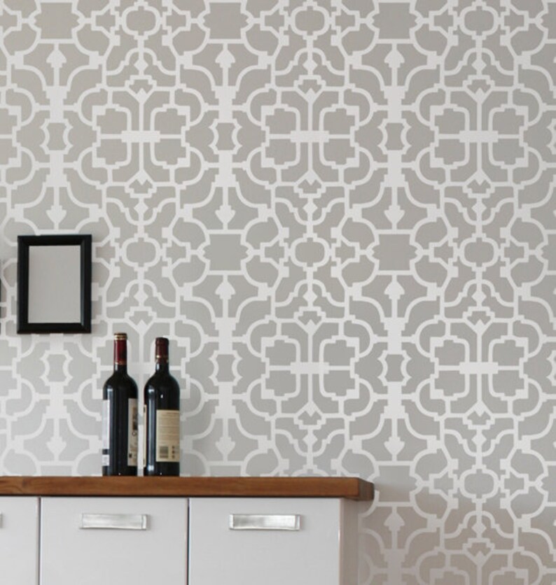 Wall Stencil Vision Reusable wallpaper stencils money Etsy