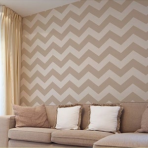 Chevron Stencil LG - Large Stencil for Painting - Reusable Wall stencil pattern - Geometric stencils instead of wallpaper for easy DIY paint