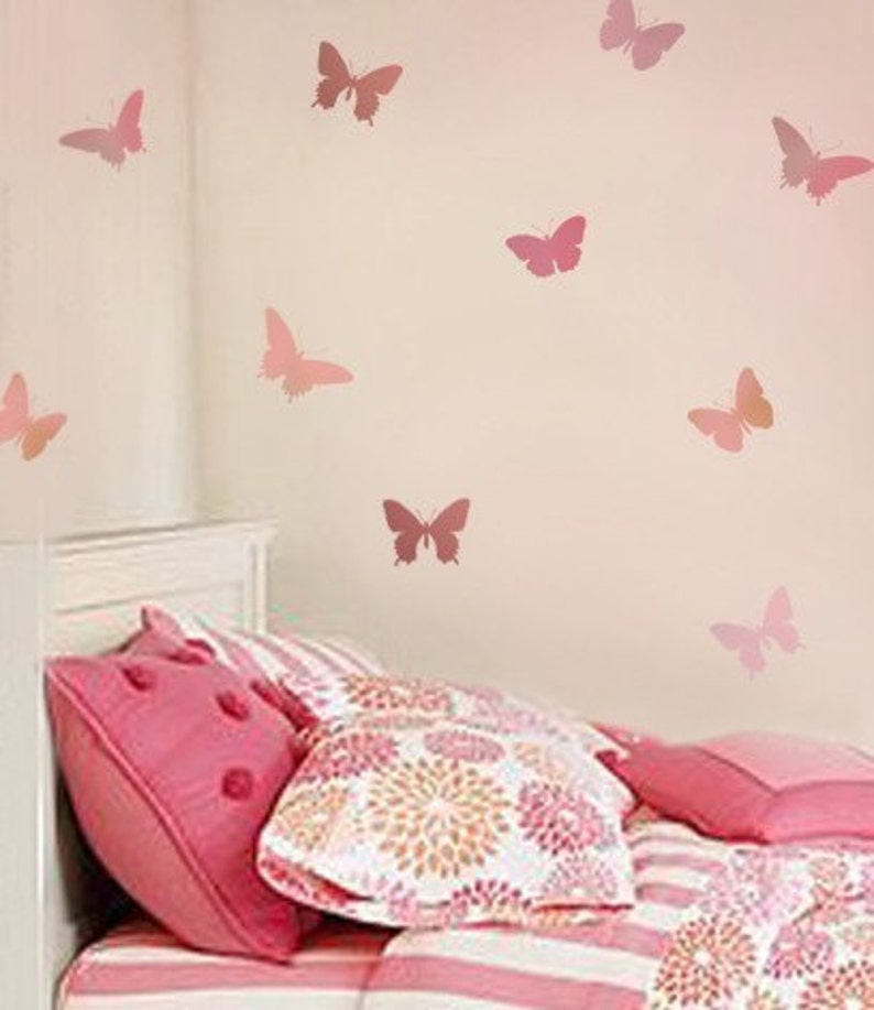 Butterfly Stencils 4pc kit Easy decor, Nursery, Kids Room, Crafts, Fabrics, Furniture stencils image 2