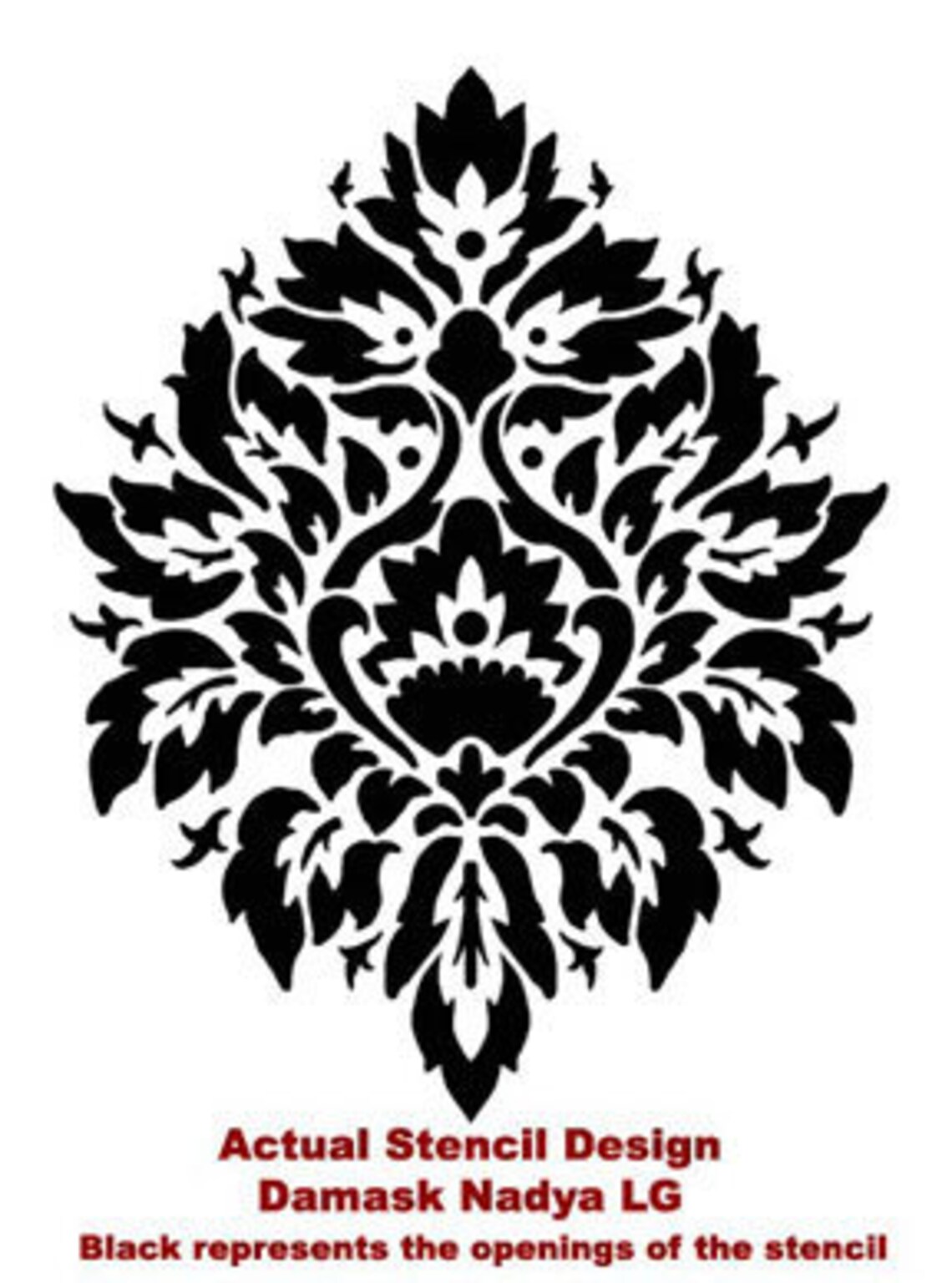 Damask Stencil Nadya LG Scale - Stencils Instead of Wallpaper - DIY ...