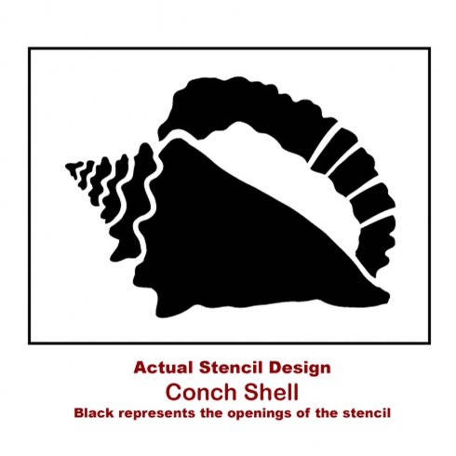 Conch Shell Nautical Stencil Reusable Stencils DIY Home Etsy