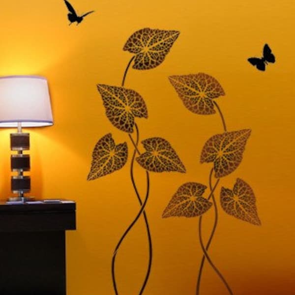 Large Stencil Tropical Plant - Wall Stencils for Easy Decor - Better than wall decals