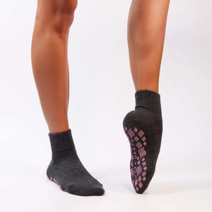 Core Chaud Merino Wool Grip Quarter Sock | Pilates Yoga Barre Arch Support Non Slip