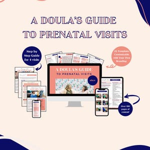 Doula Prenatal Visit Guide: Business Templates & Activities (Digital Download, Canva Edit)