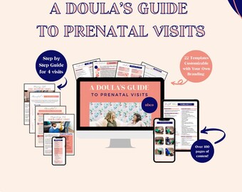 Doula Prenatal Visit Planner: Business Templates & Client Activities (Digital Download, Canva Edit)