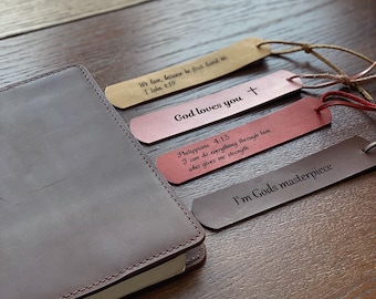 Leren bijbelboeklegger, bladwijzer voor vers, bijbelaccessoires voor vrouwen, cadeau voor christenen
