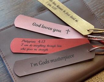Bladwijzer voor bijbel, aangepaste gepersonaliseerde leren bijbel, cadeau God ouder