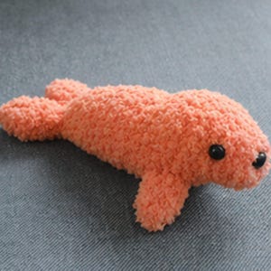 Tutorial em PDF de Crochê de Foca, Amigurumi de Foca Bebê, Pelúcia de Animal Marinho, Brinquedo de Animal em Miniatura
